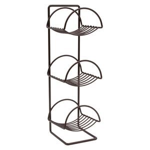 Smart Home Vertical Tower Three-Roll Toilet Paper Holder in Bronze